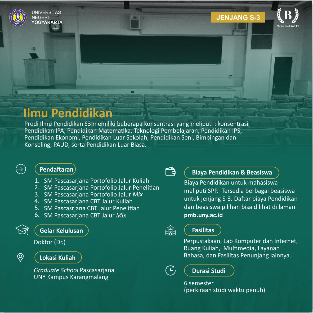 Ilmu Pendidikan Program Doktor (S-3) | PMB UNY 2021