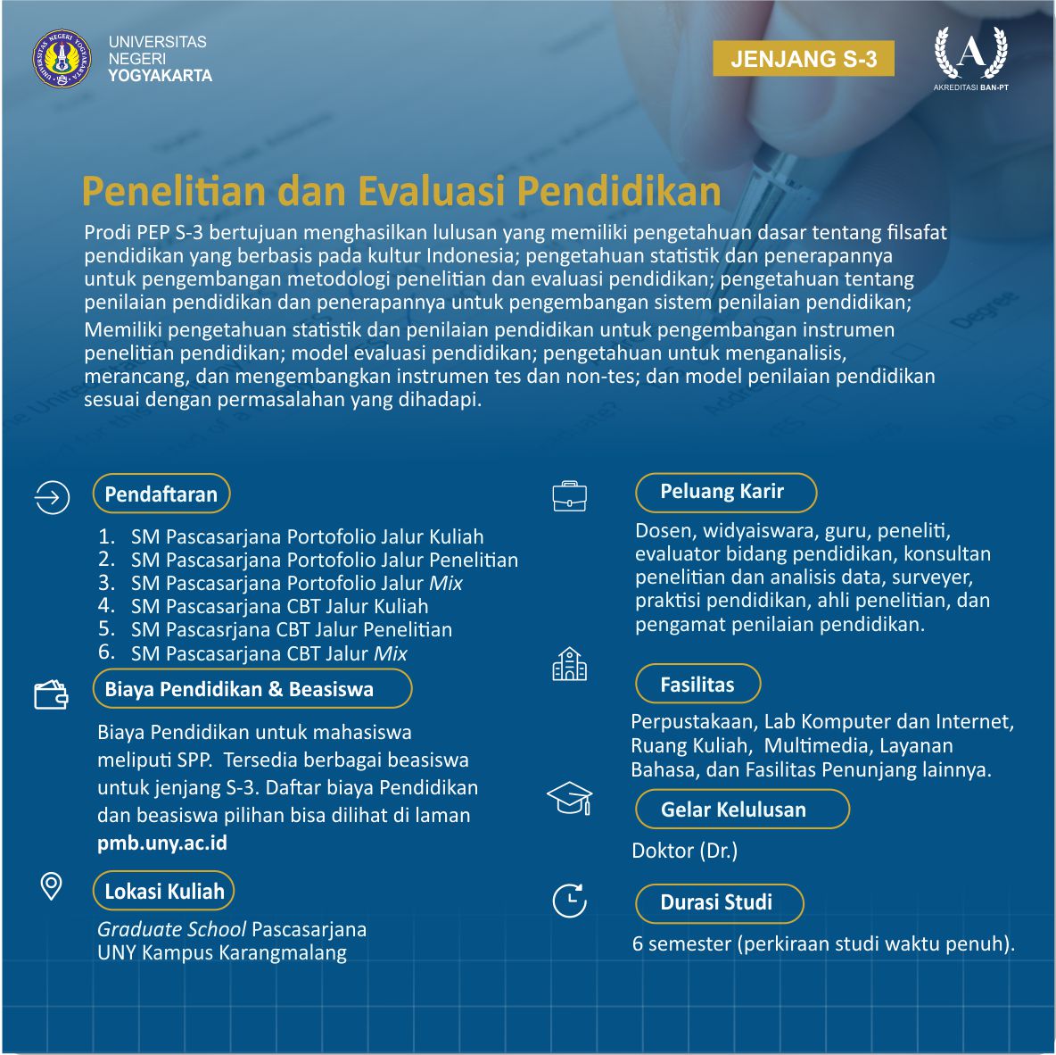 penelitian dan evaluasi pendidikan s-3